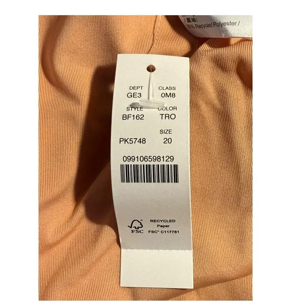 NEW J. Crew Women’s‎ Plus Size 20 Pink Scoopneck One-piece NWT